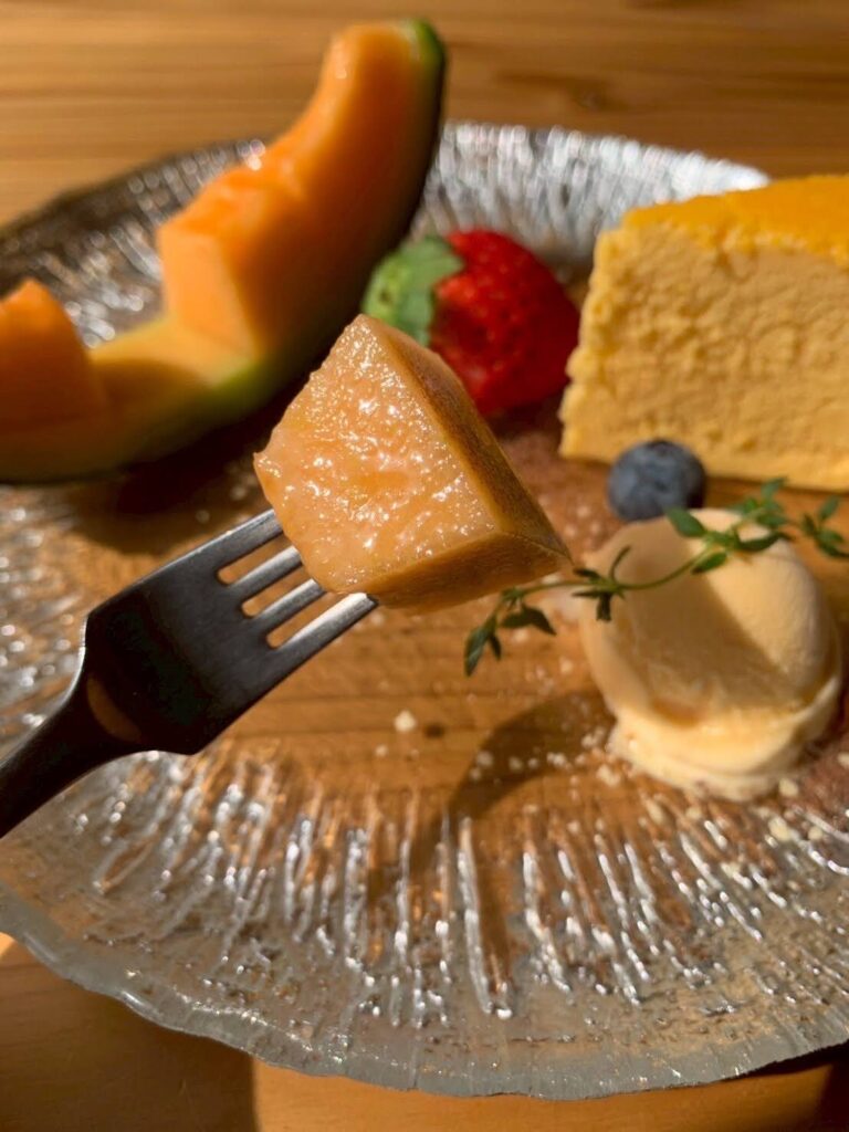 すず農園のメロンを使って作ったスイーツ