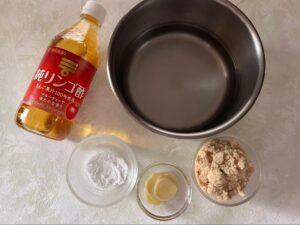 生姜シロップの材料の写真